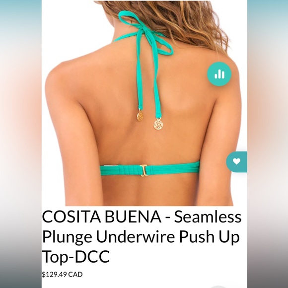 NWT Luli Fama Costa buena mermaid crossing let’s be mermaids bikini size large - Picture 13 of 13